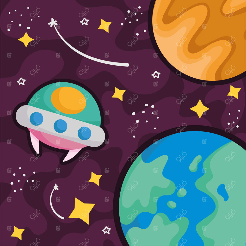 بشقاب پرنده فضایی و زمین