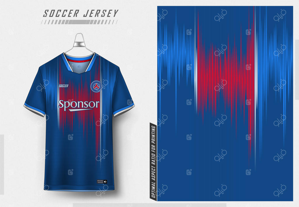 طراحی پیراهن فوتبال برای چاپ سابلیمیشن