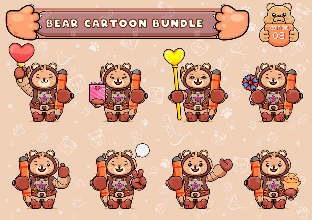 بسته تصاویر بامزه خرس فضانورد و دیگر موارد