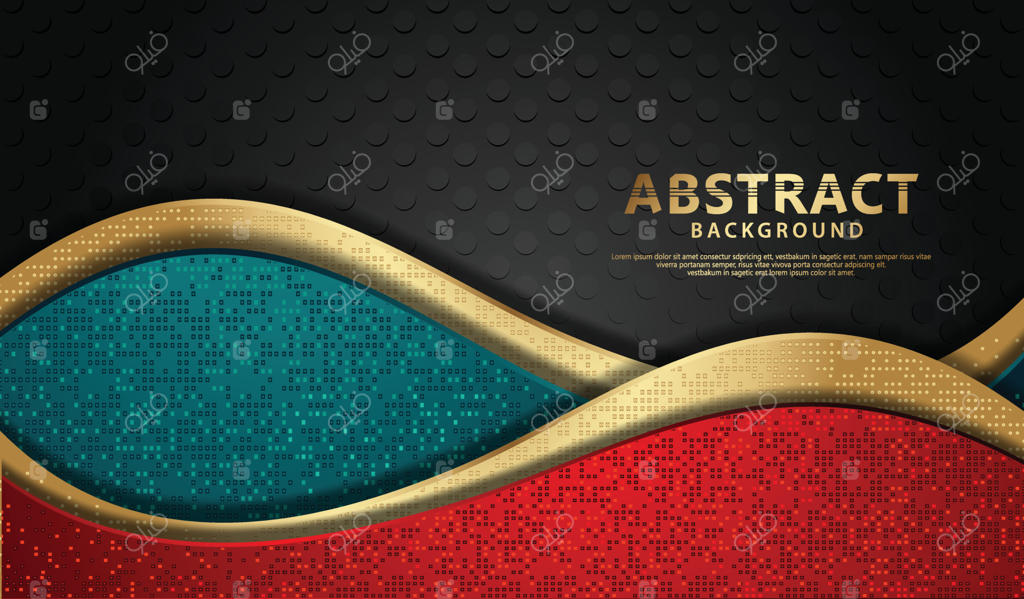 لایه‌ی موج انتزاعی بر روی پس‌زمینه‌ی خطوط مشکی