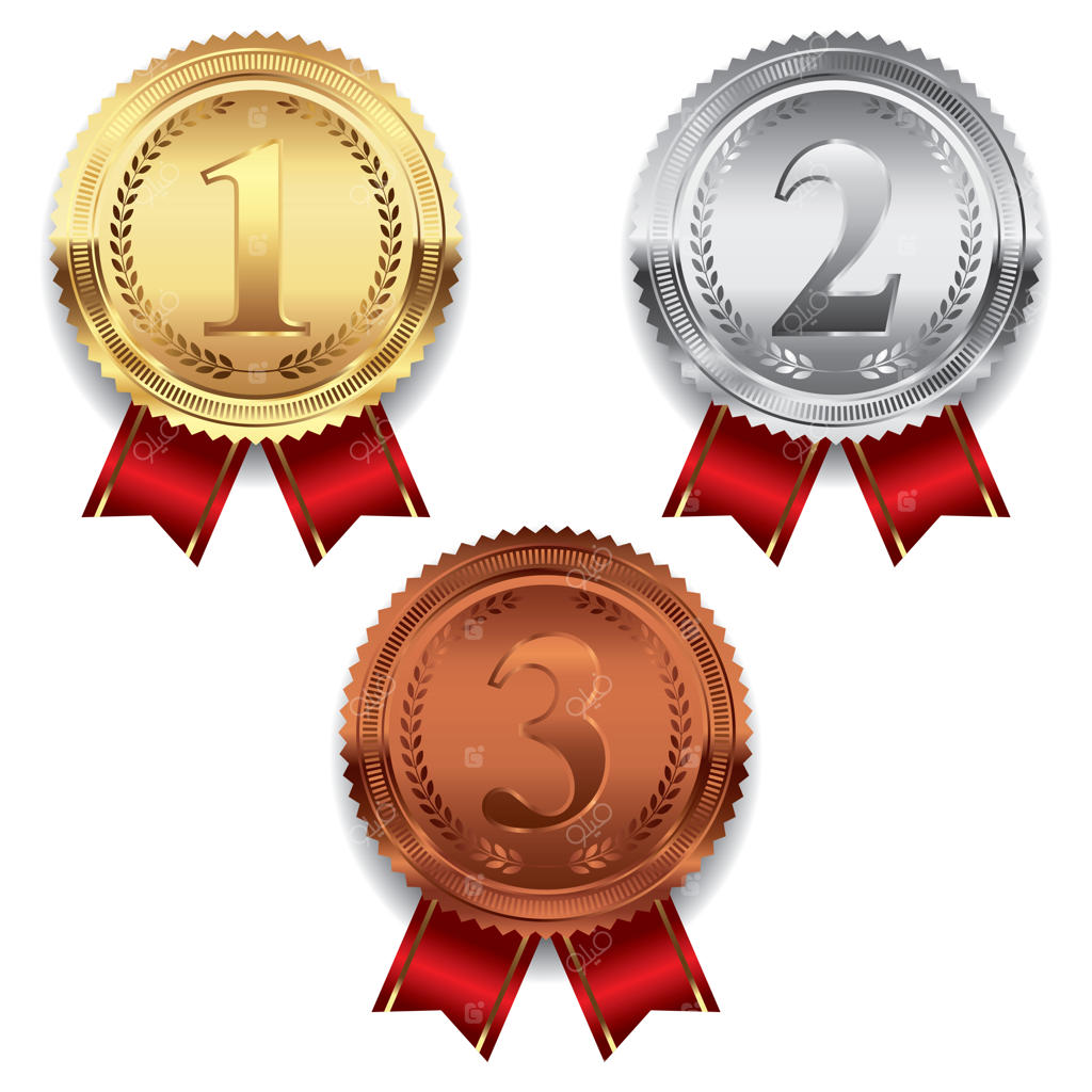 تصویر مدال‌های طلا، نقره و برنز