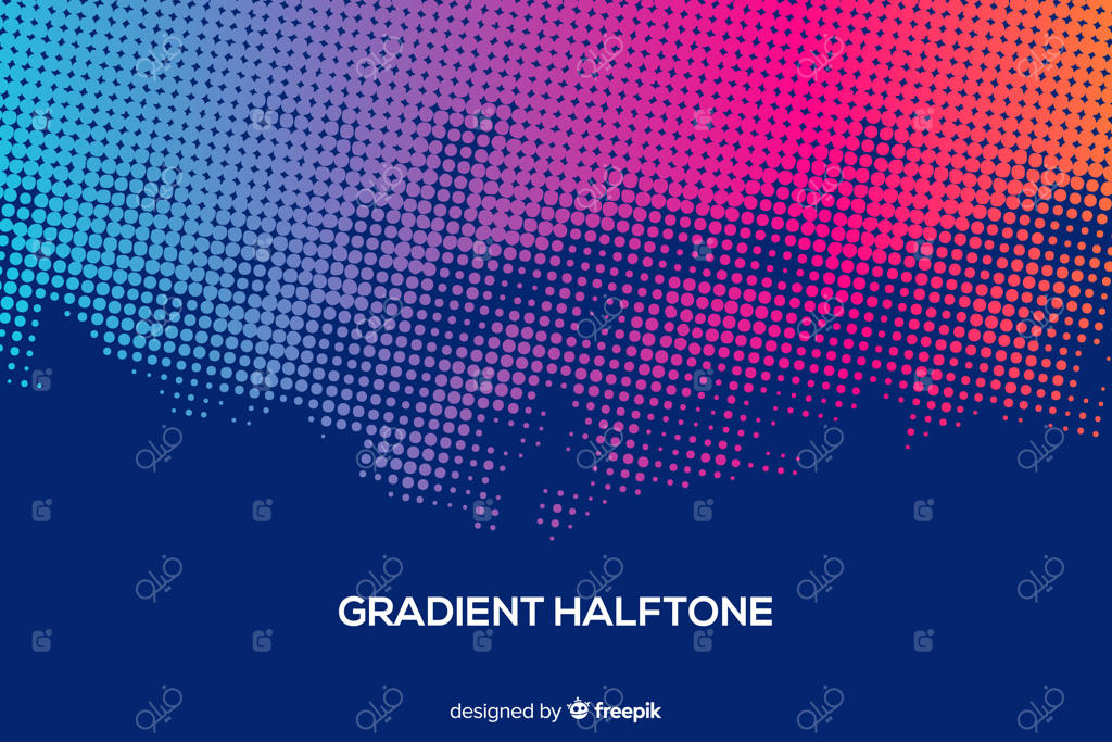 زمینه انتزاعی با افکت هافتون گرادینت