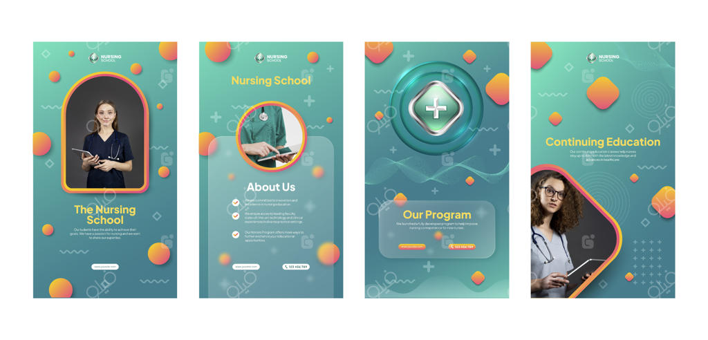 مجموعه استوری‌های اینستاگرام مهدکودک گرادینت