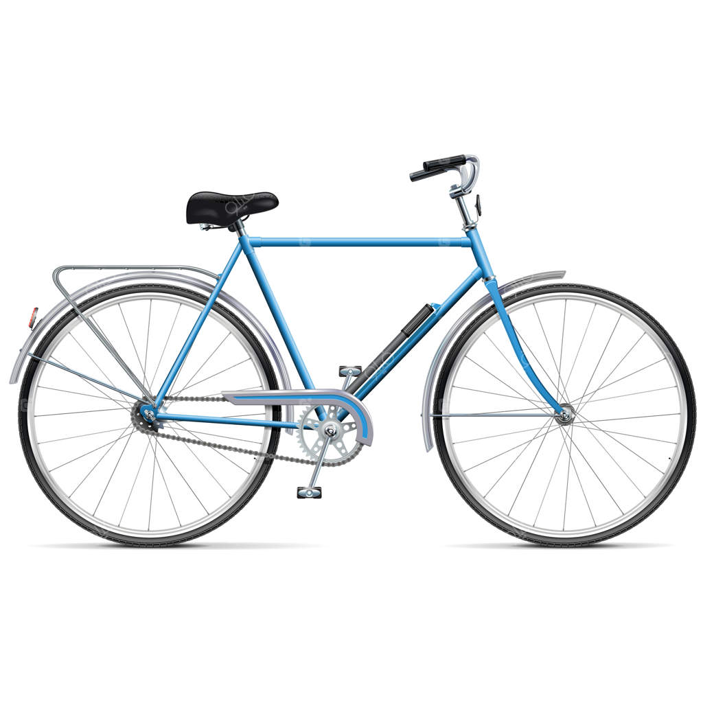 تصویر وکتور دوچرخه بر زمینه سفید