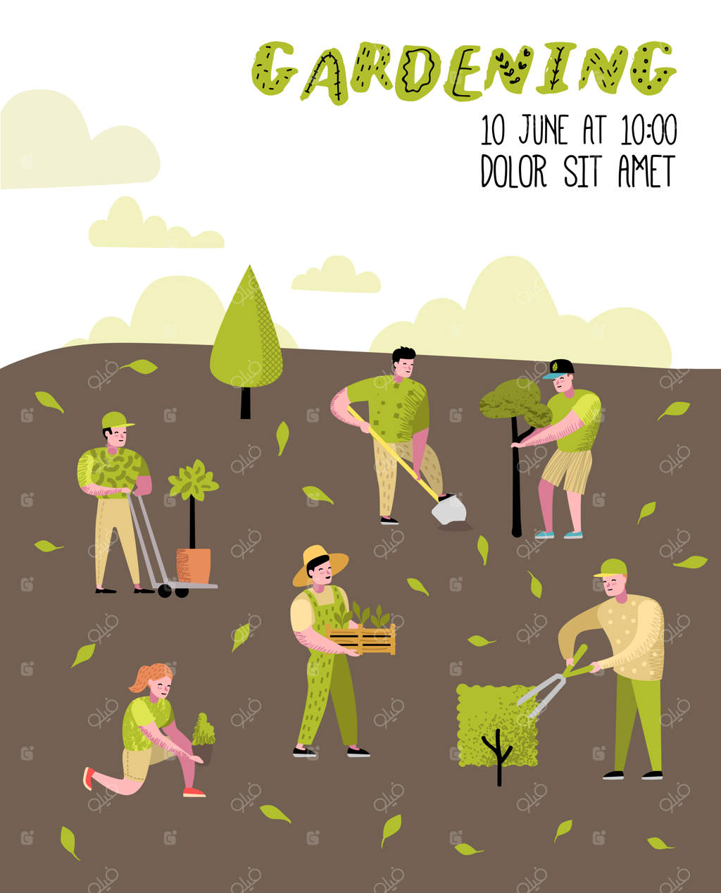 شخصیت‌های بامزه با گیاهان و درختان