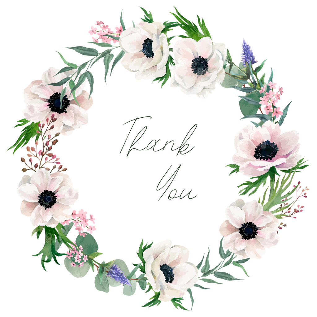 حلقه گل دایره‌ای با طراحی آبرنگی دستی