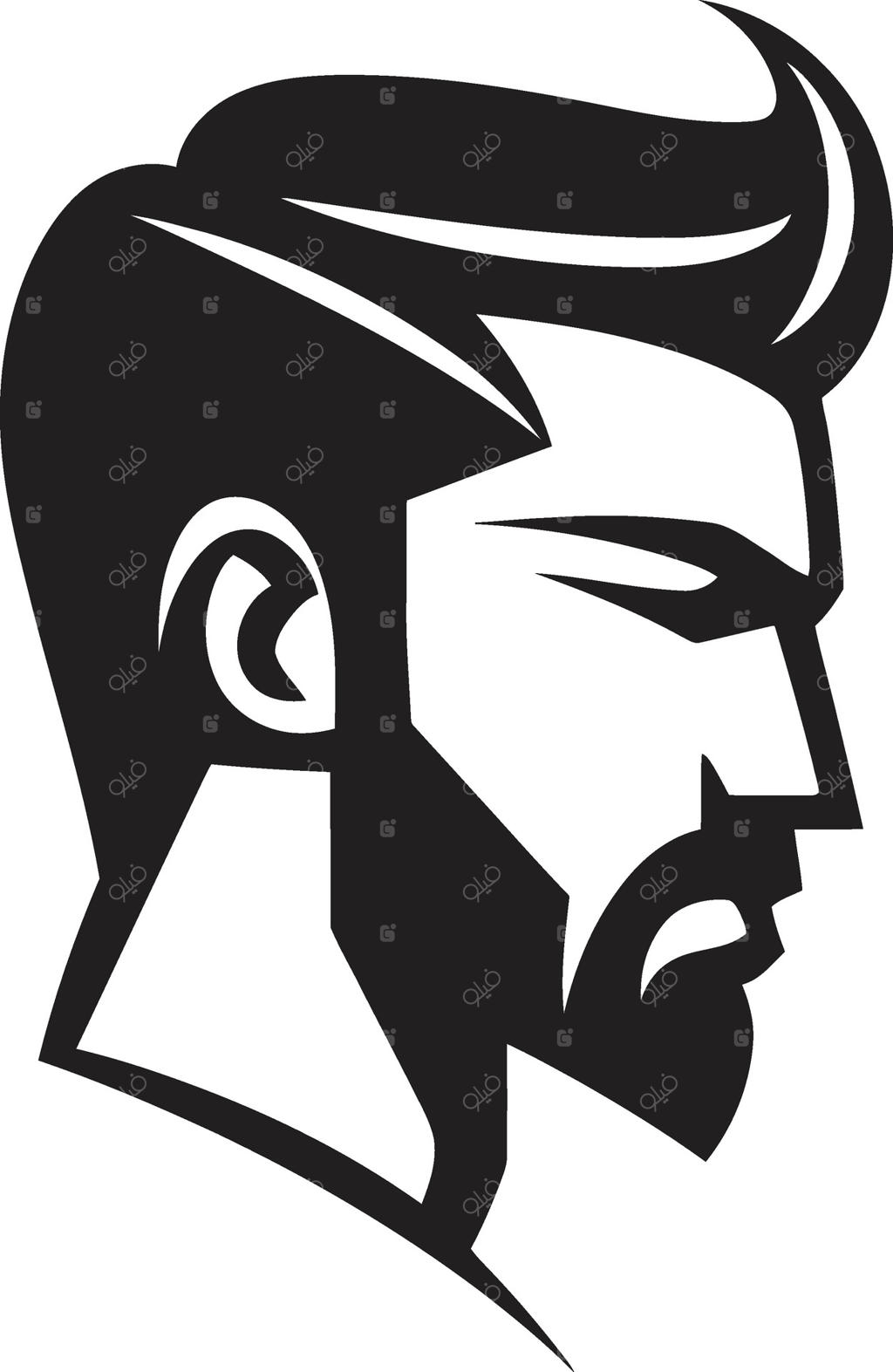 نشان اعتماد مدرن: آیکون صورت مردانه با حضور قوی و طراحی جذاب برای لوگوی چهره مردانه مهارت‌یافته