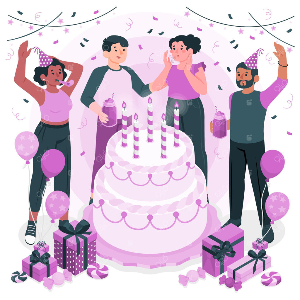 تصویر مفهومی خاموش کردن شمع‌های تولد