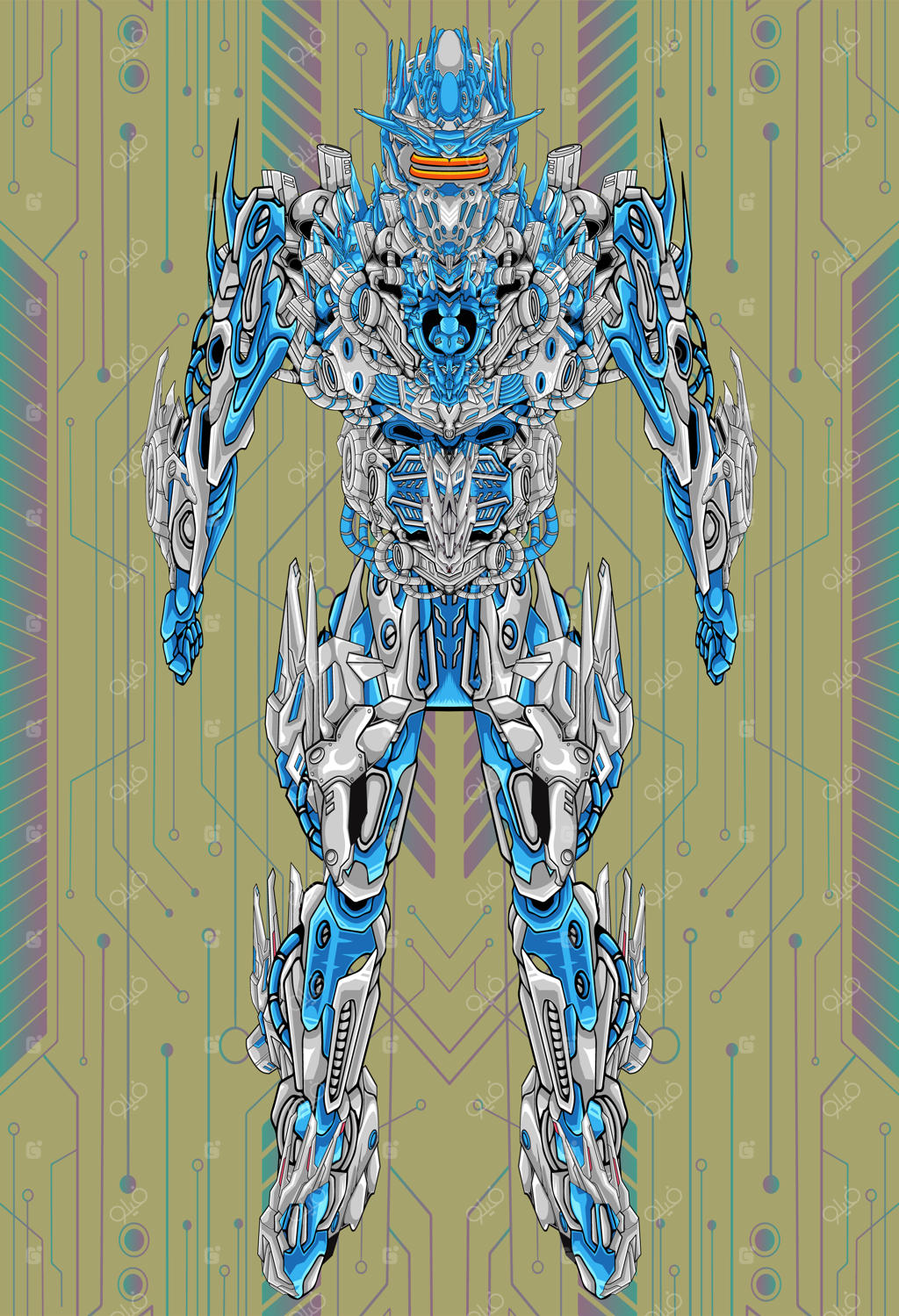 تصویرسازی هنری ربات پرجنب‌وجوش