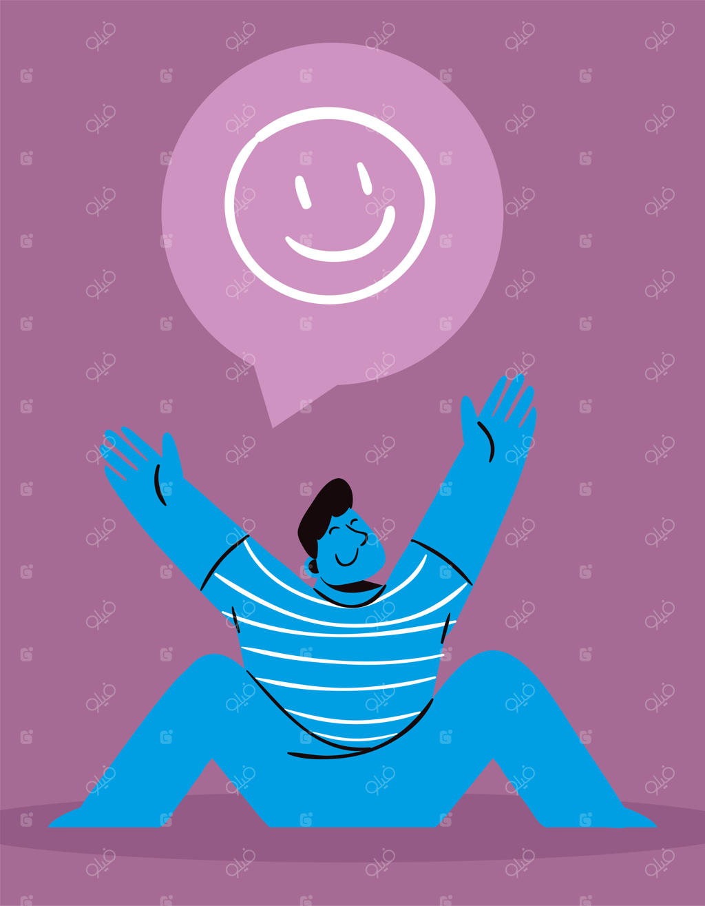 مرد خوشحال و خندان