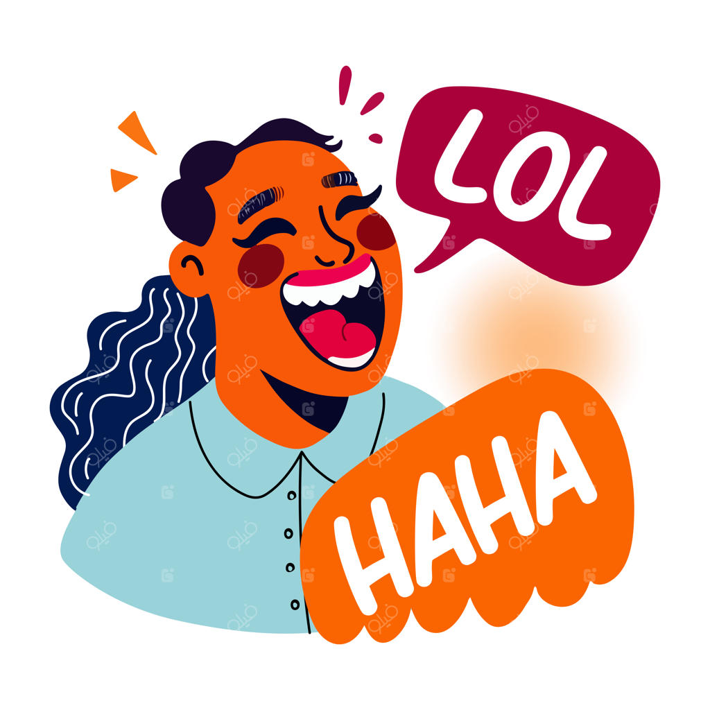 نقاشی یک نفر با حباب گفتگوی هورا