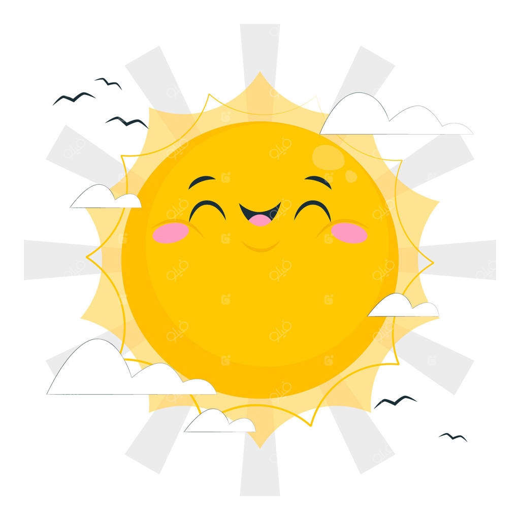 تصویرسازی مفهوم آفتاب شاد