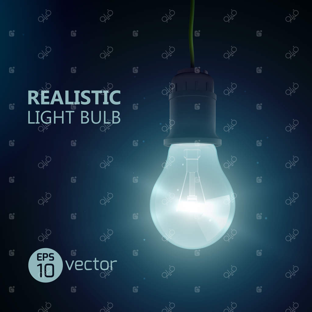 مربع با لنز واقع‌گرایانه چراغ آویز در اتاق تاریک با عنوان قابل ویرایش