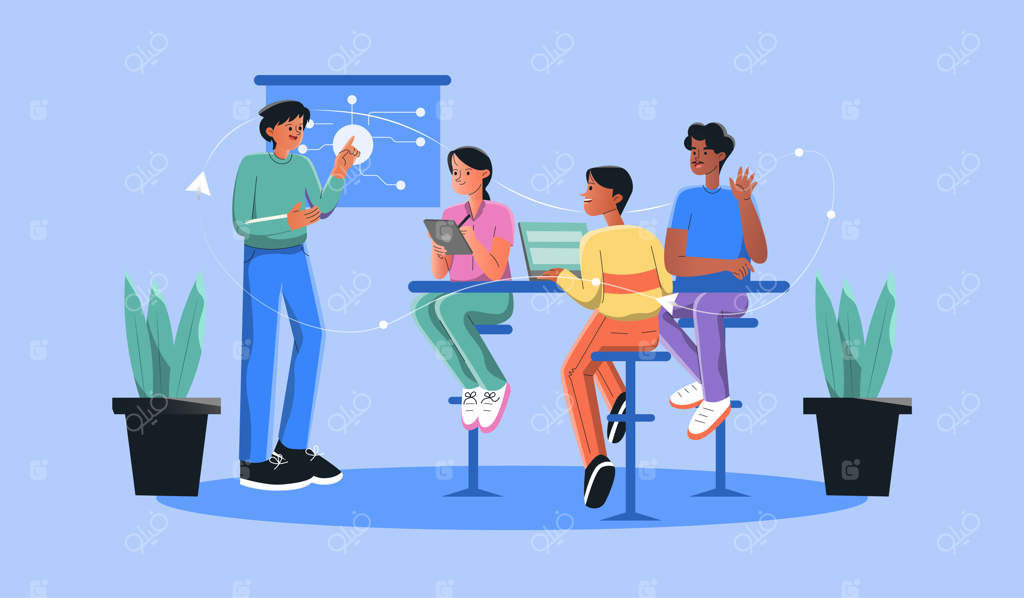 تصویرسازی خلاقانه وکتور از فعالیت‌های اداری