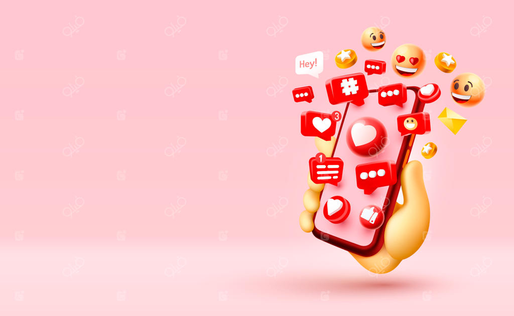 دوست دارم این با کلی آیکون برای چت و ارتباط مردم وکتور شود