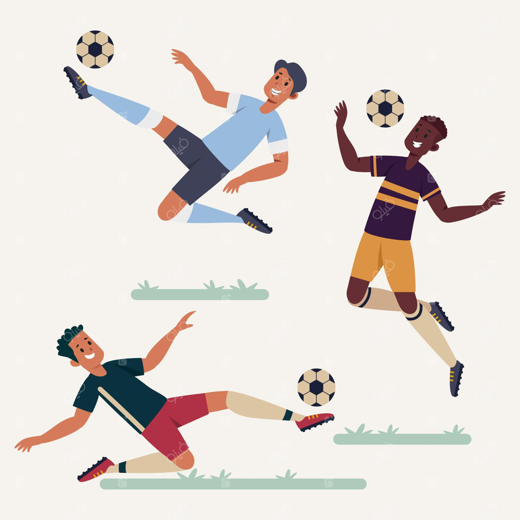 مجموعه بازیکنان فوتبال کارتونی