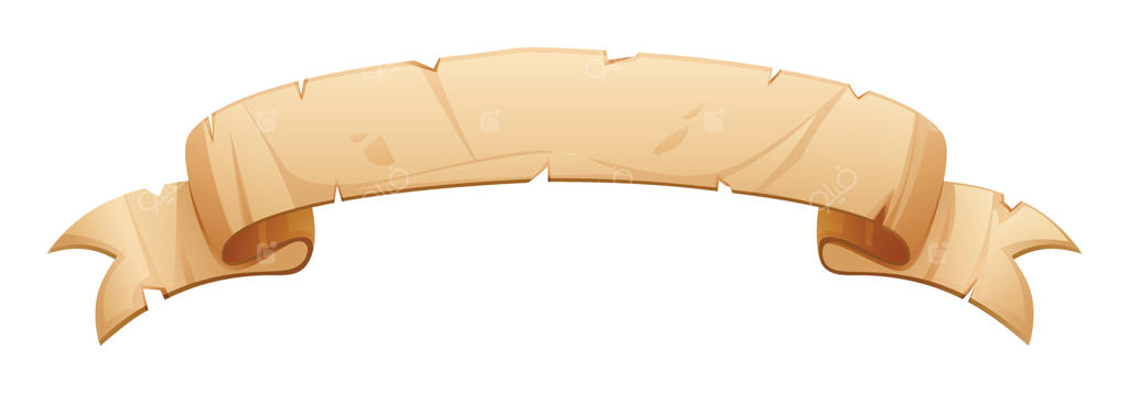 رول طومار قدیمی: کاغذ وینتیج خالی با طراحی روبان برای نوشتن متن