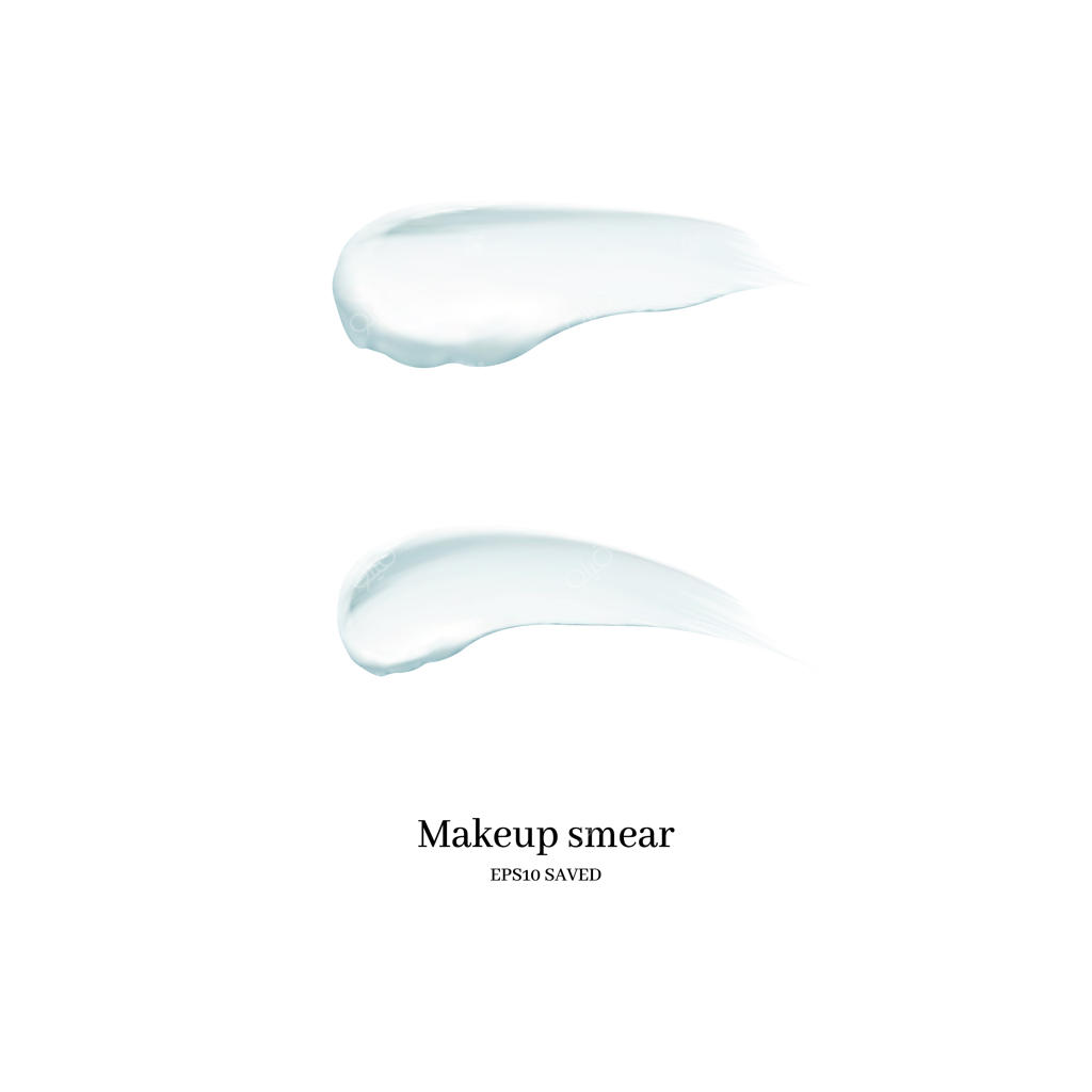 لکه کرم آرایشی بر روی پس‌زمینه سفید