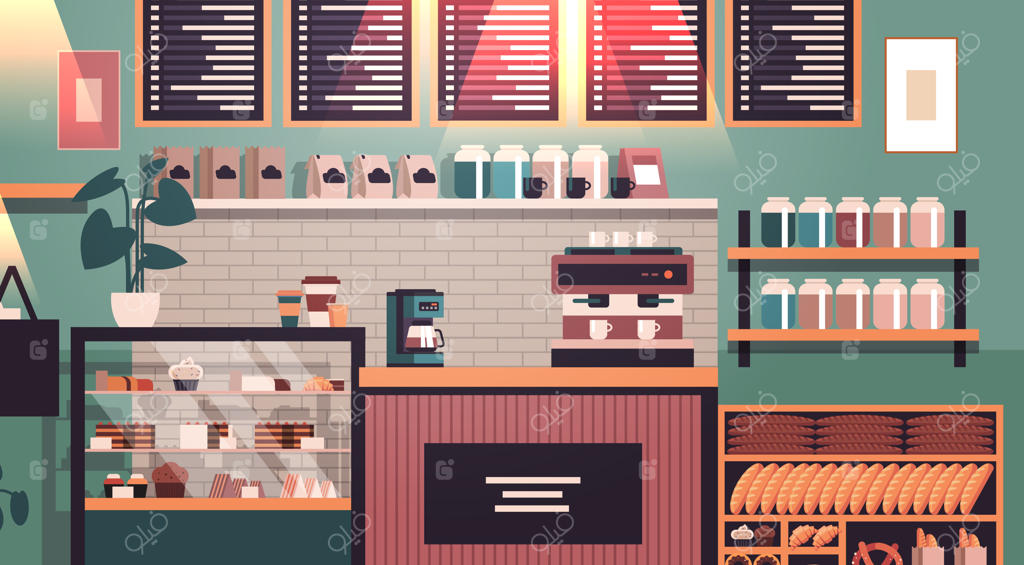 طراحی داخلی مدرن کافه - رستورانی خلوت بدون افراد