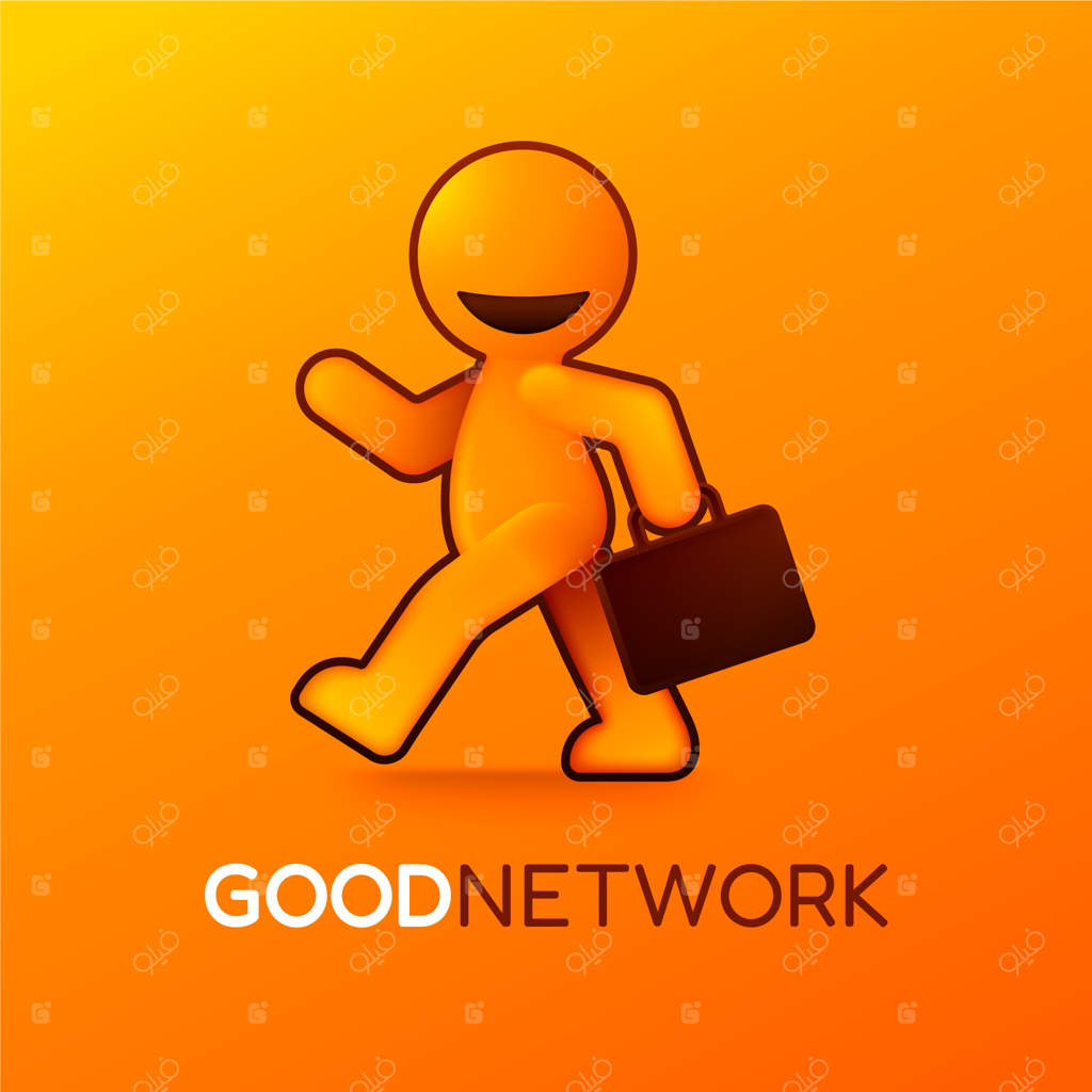 قالب لوگوی لبخند گرادینتی