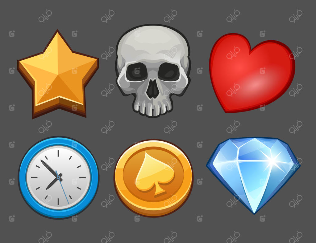 مجموعه‌ای از آیکون‌های کارتونی