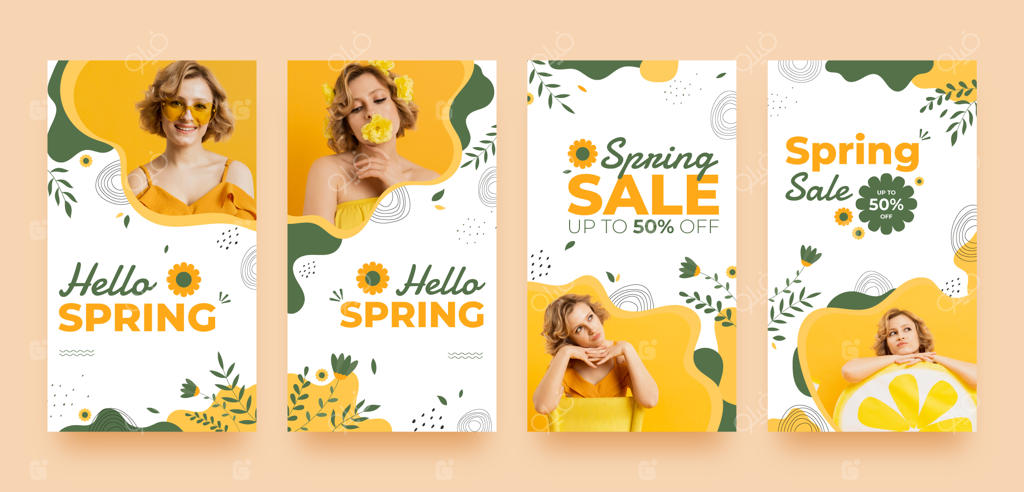 مجموعه استوری‌های اینستاگرام برای جشن بهار