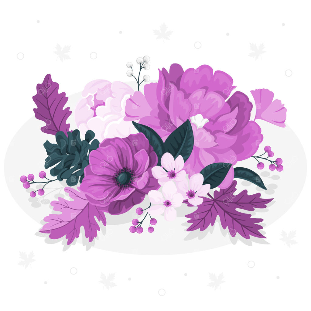 طرح مفهومی گل‌های پاییزی