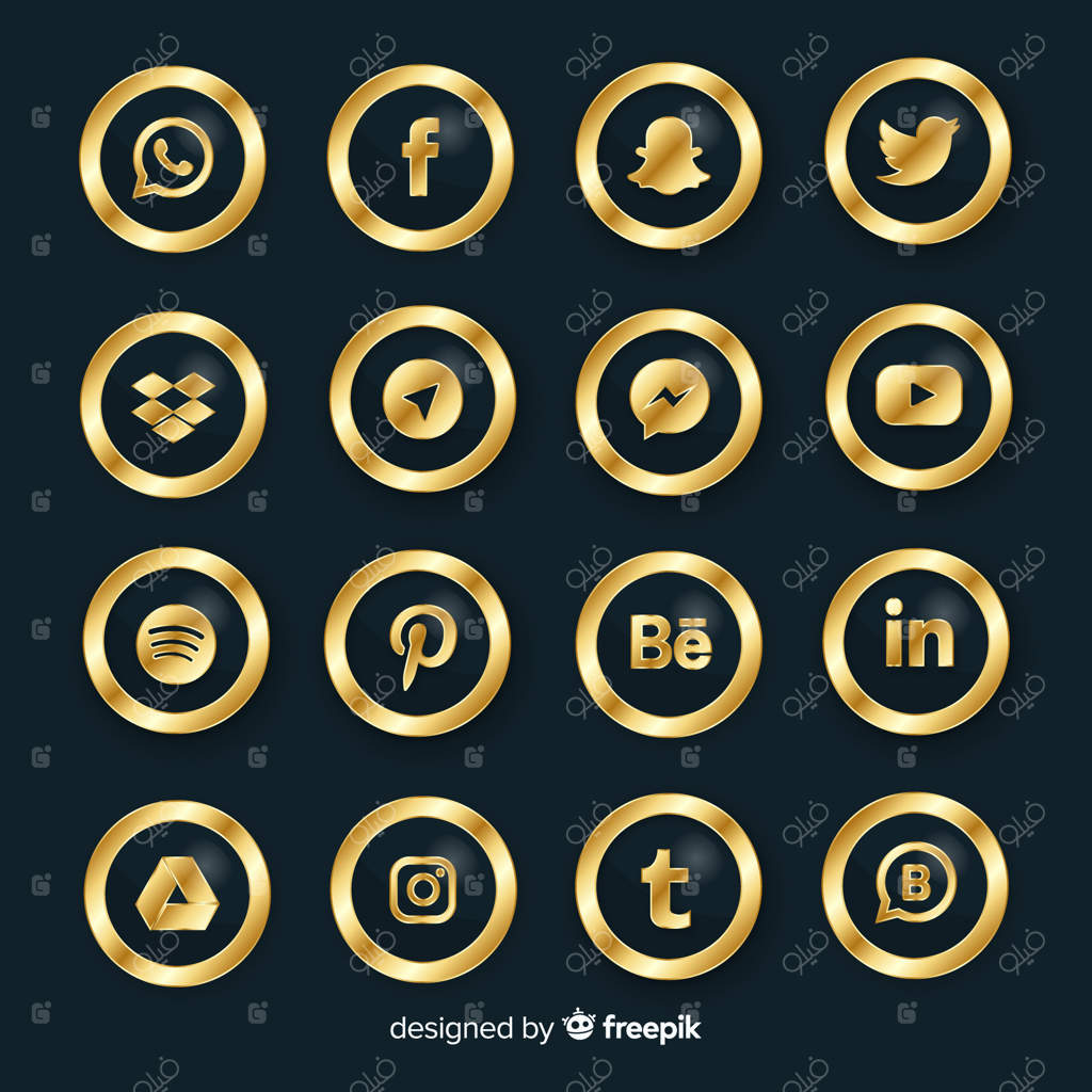 مجموعه‌ای از لوگوهای لوکس برای شبکه‌های اجتماعی