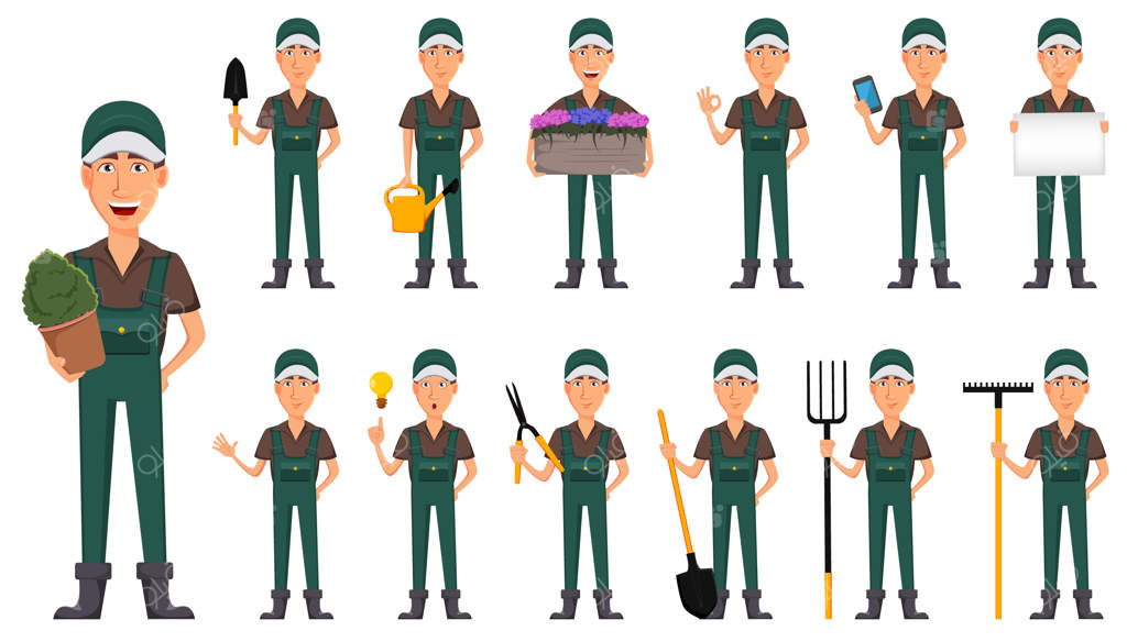 مرد باغبان، کشاورز جذاب