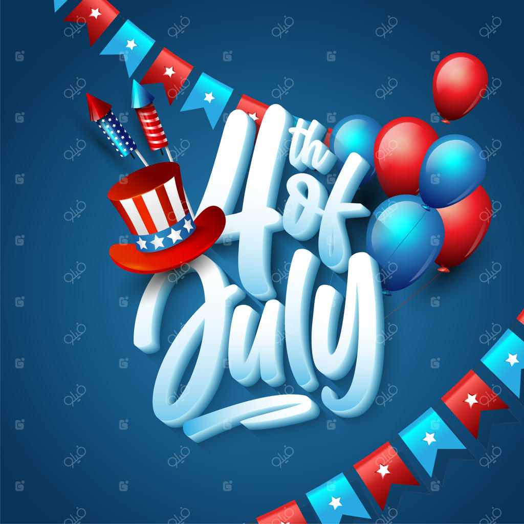 تصویر پس‌زمینه جشن روز استقلال آمریکا ۴ ژوئیه