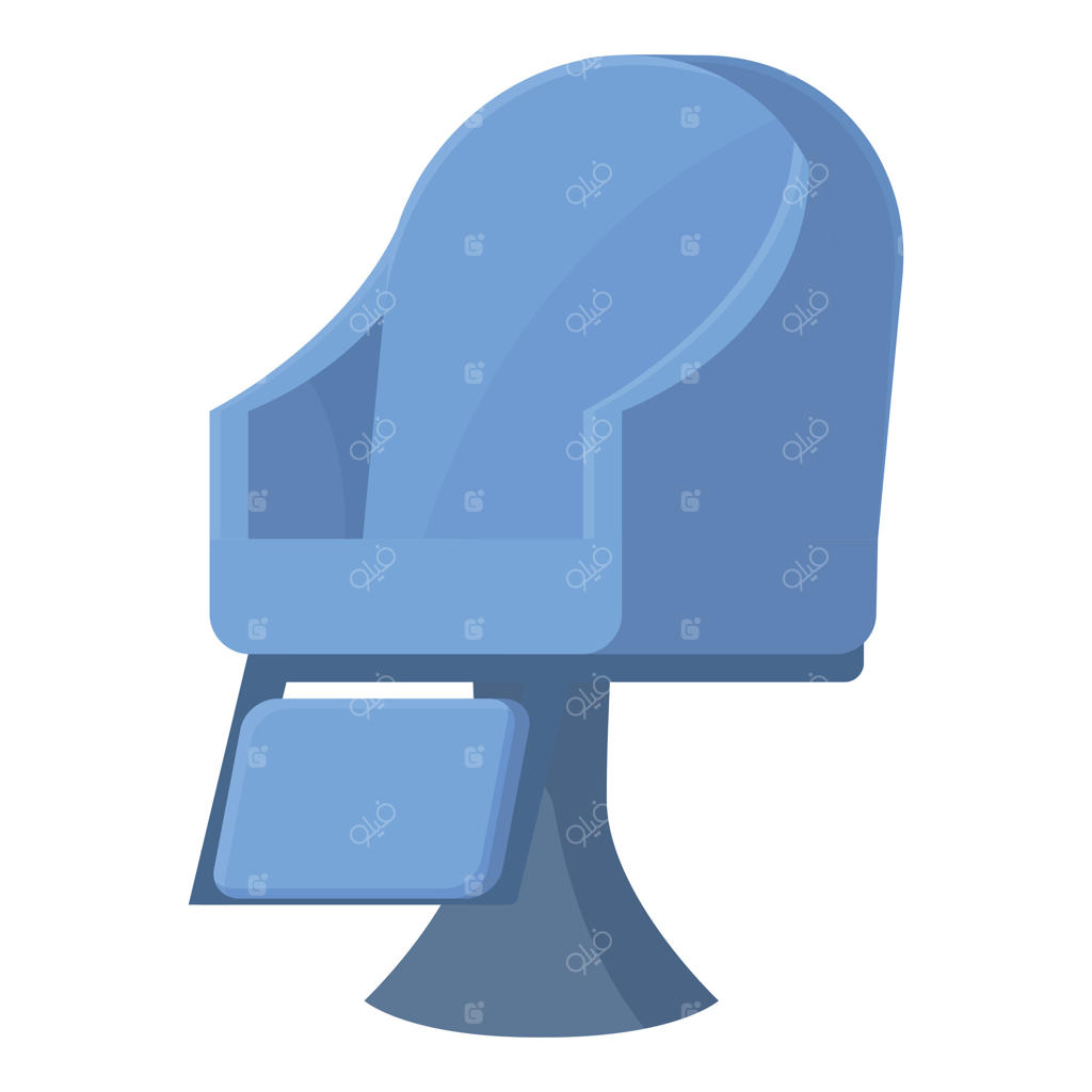 آیکون کارتون صندلی آرایشگر جنتلمن. سالن زیبایی