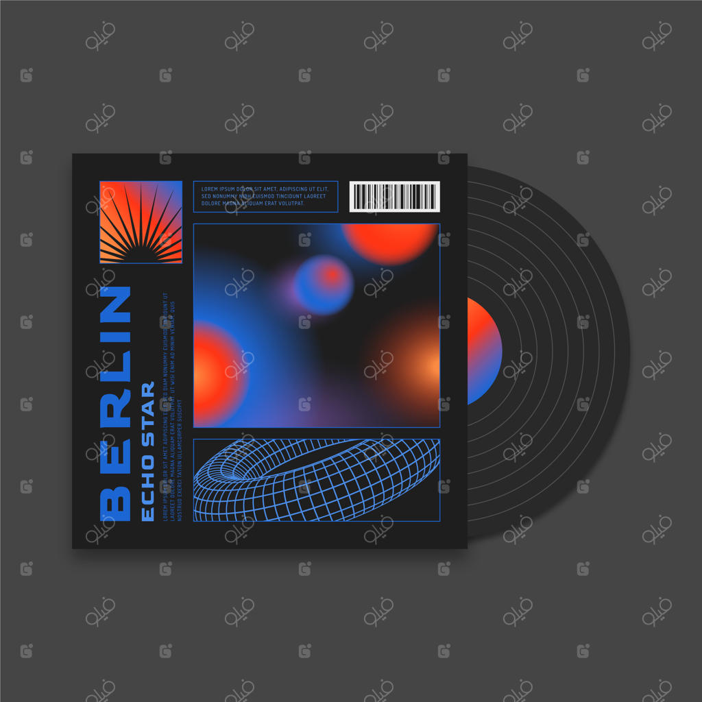 قالب جلد آلبوم مدرن با گرادیان رنگی