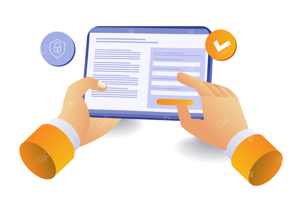 تصویرسازی مفهومی ورود به حساب کاربری شخصی در وب‌اپلیکیشن