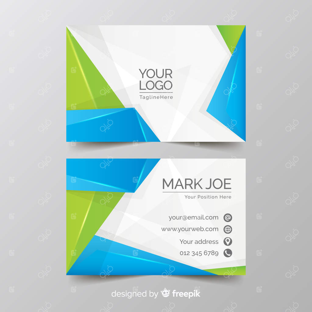 قالب کارت ویزیت با طرح‌های انتزاعی