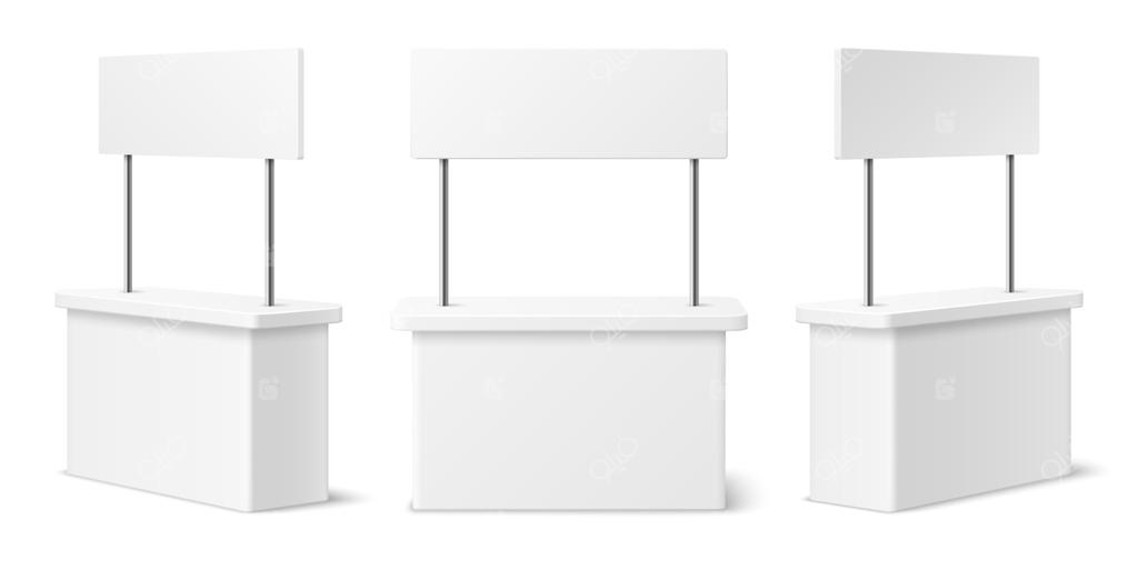 طرح سه‌بعدی و واقع‌گرایانه غرفه تبلیغاتی