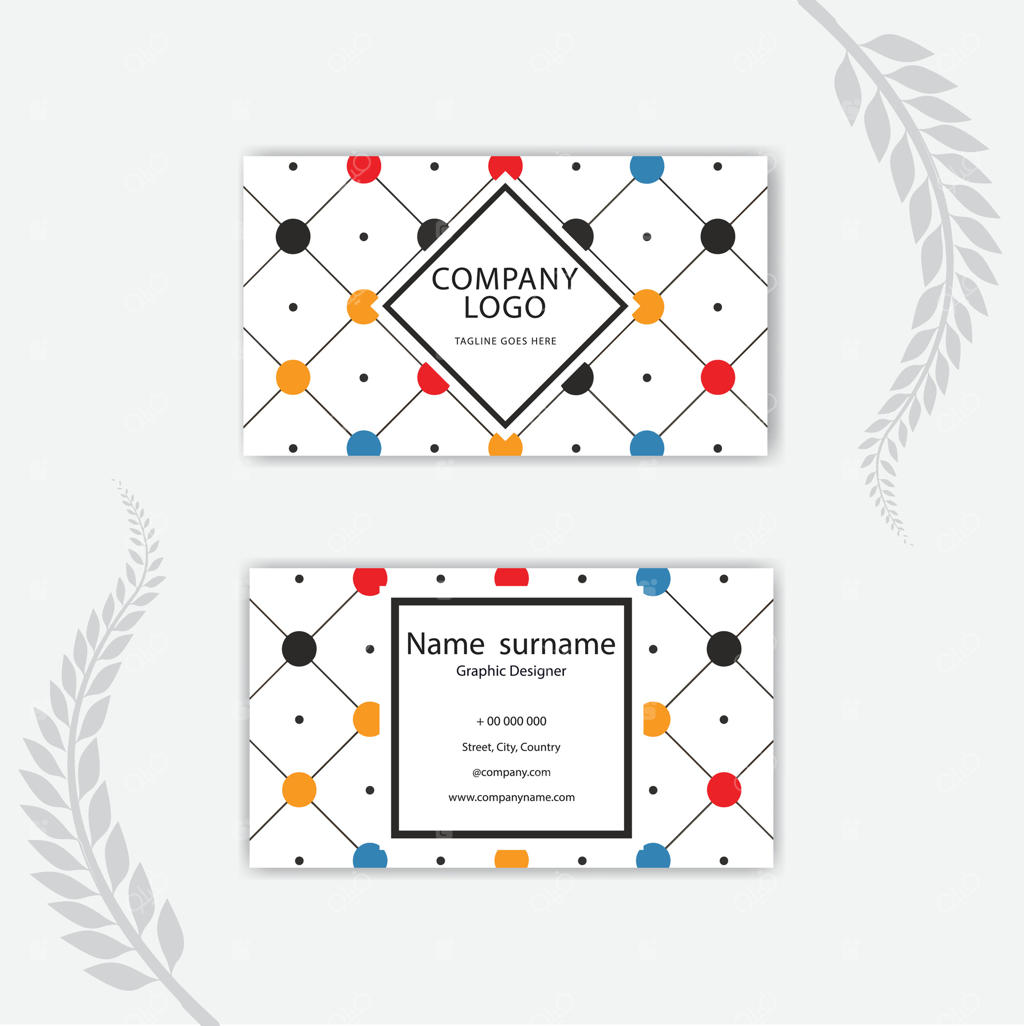 چاپ الگوی کارت ویزیت با طرح هندسی.