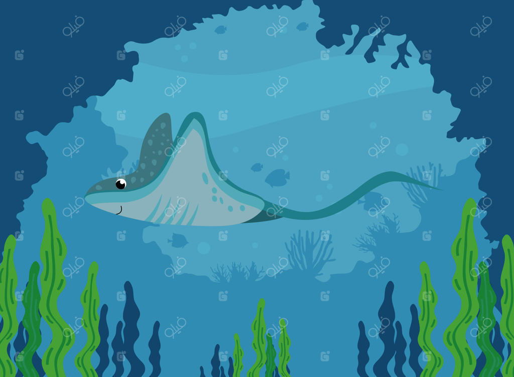 شنا کردن سفره‌ماهی در زیر دریا