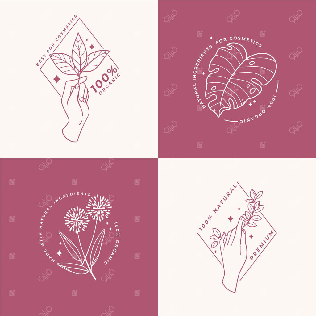 مجموعه لوگوهای محصولات آرایشی طبیعی