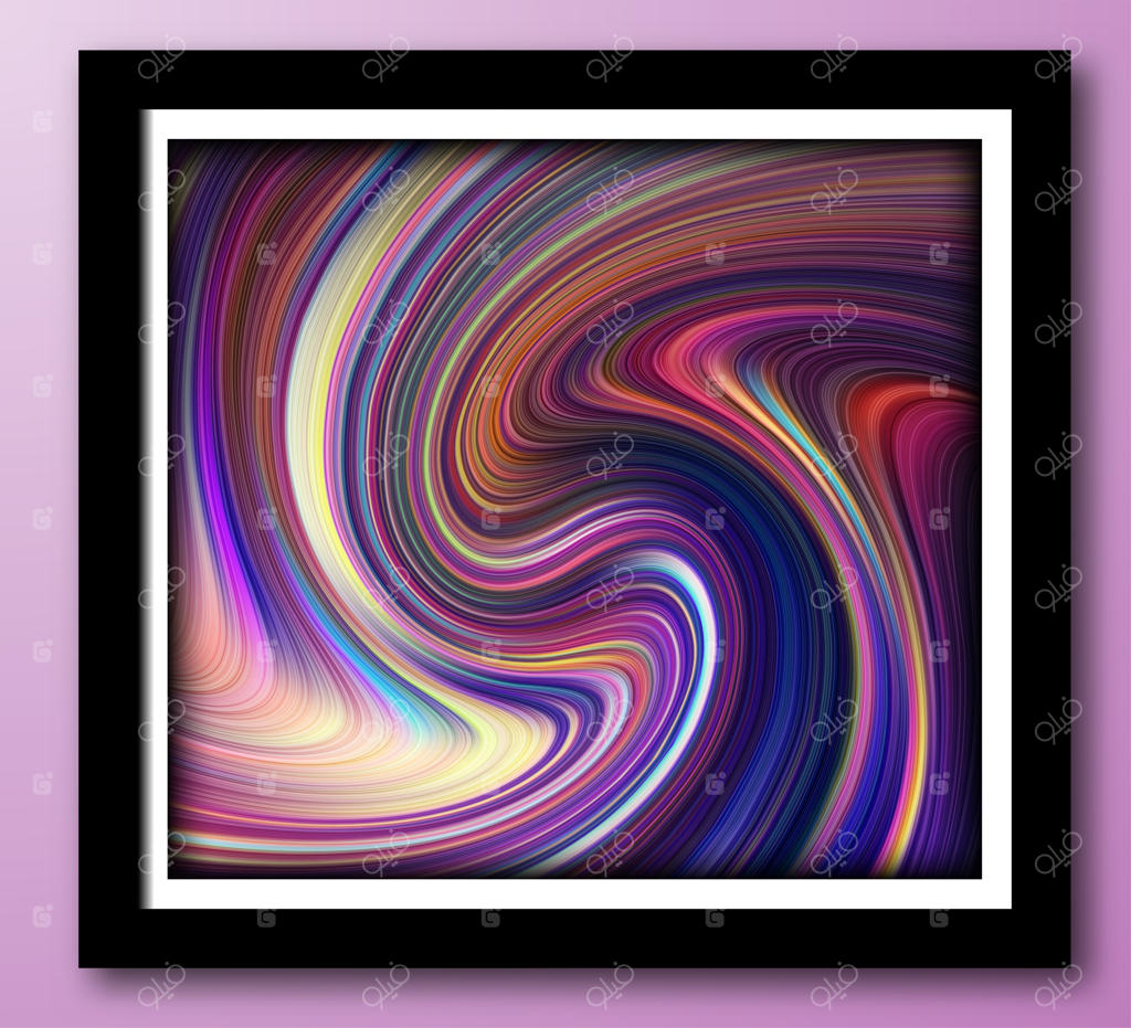 امواج پویا با گرادیان و بافت سنگ مرمر مایع