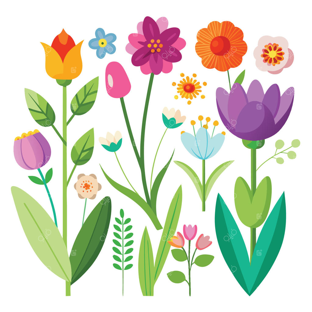 باغی پر از گل‌ها