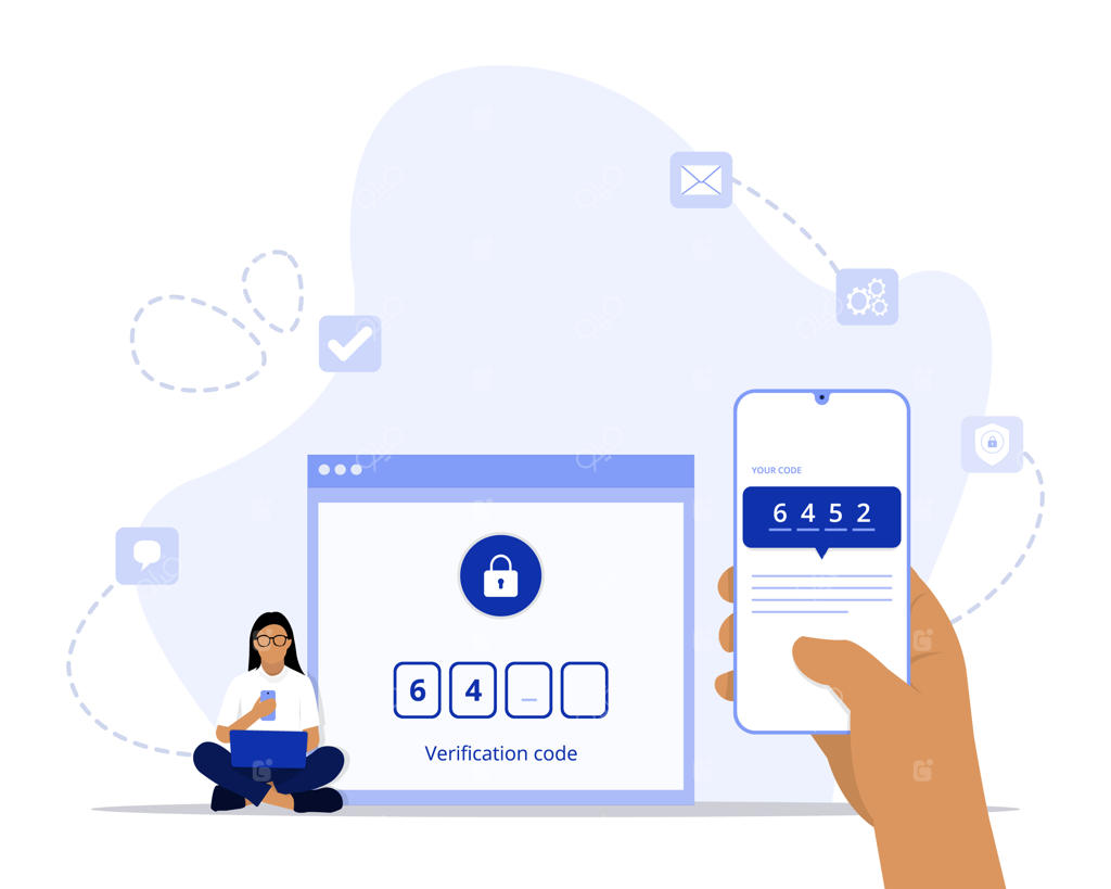 تصویرسازی مفهوم احراز هویت دو عاملی