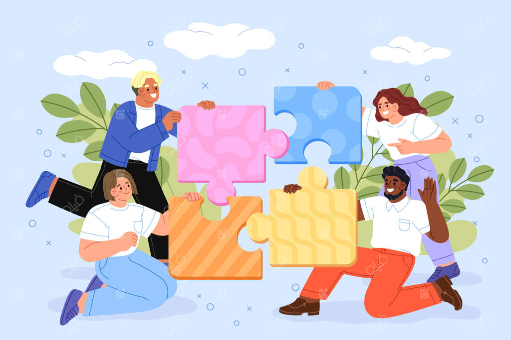 تصویرسازی تیمی دست‌کشیده