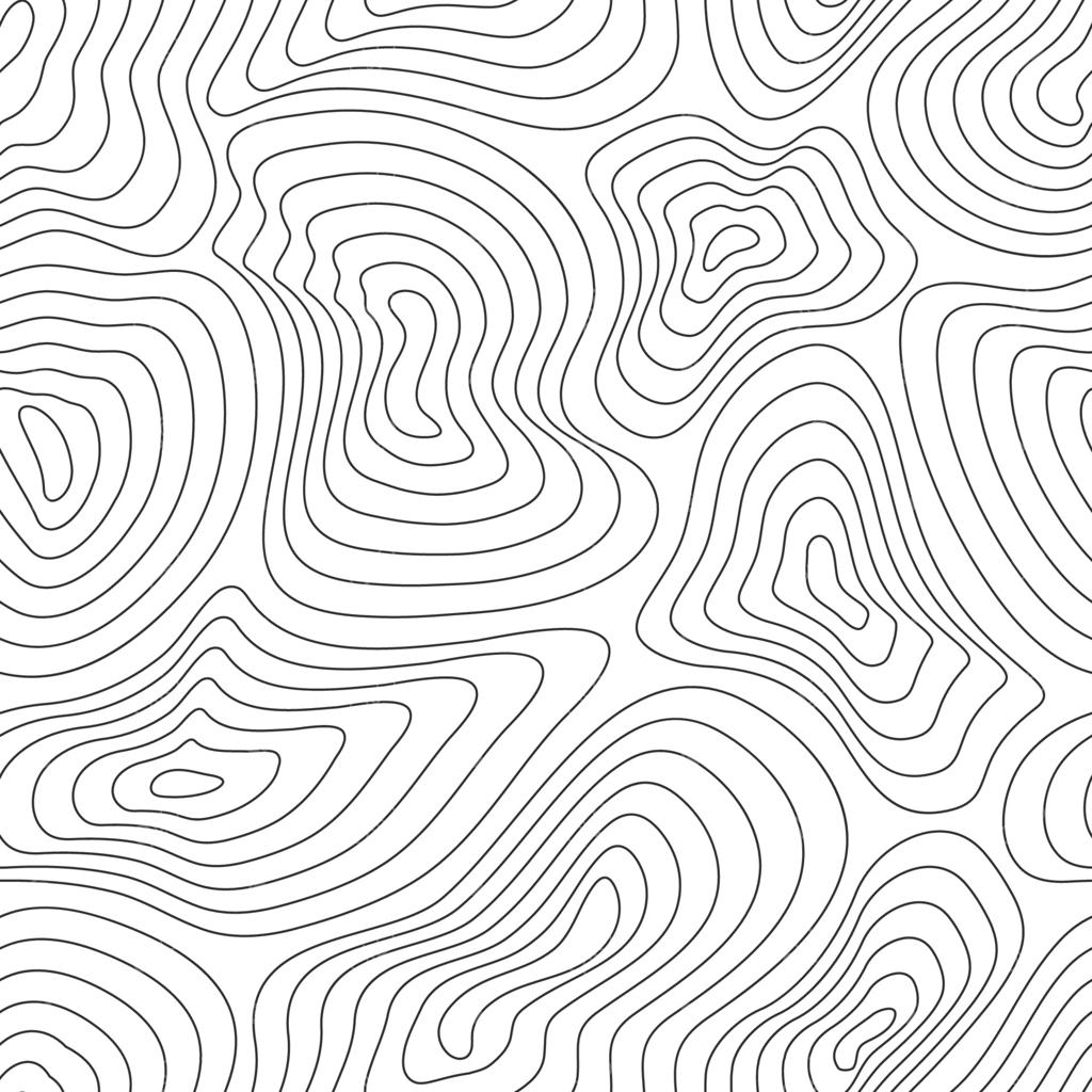 نقشه توپوگرافی، پترن یکپارچه توپوگرافی، پس‌زمینه خطی تایپوگرافی برای نقشه‌کشی و پس‌زمینه اکولایزر صدا. تصویر برداری