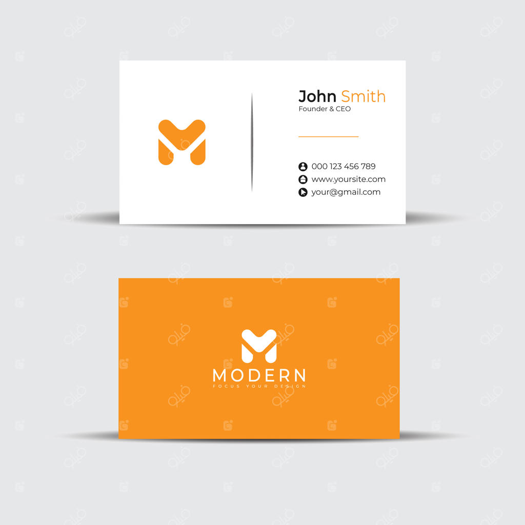 قالب طراحی کارت ویزیت ساده و مینیمال