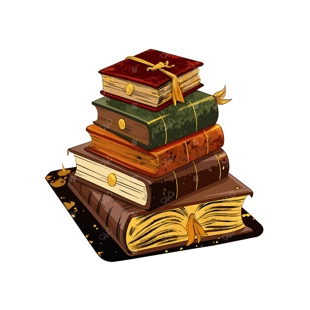 مفهوم تصویرسازی وکتوری پشته کتاب‌ها