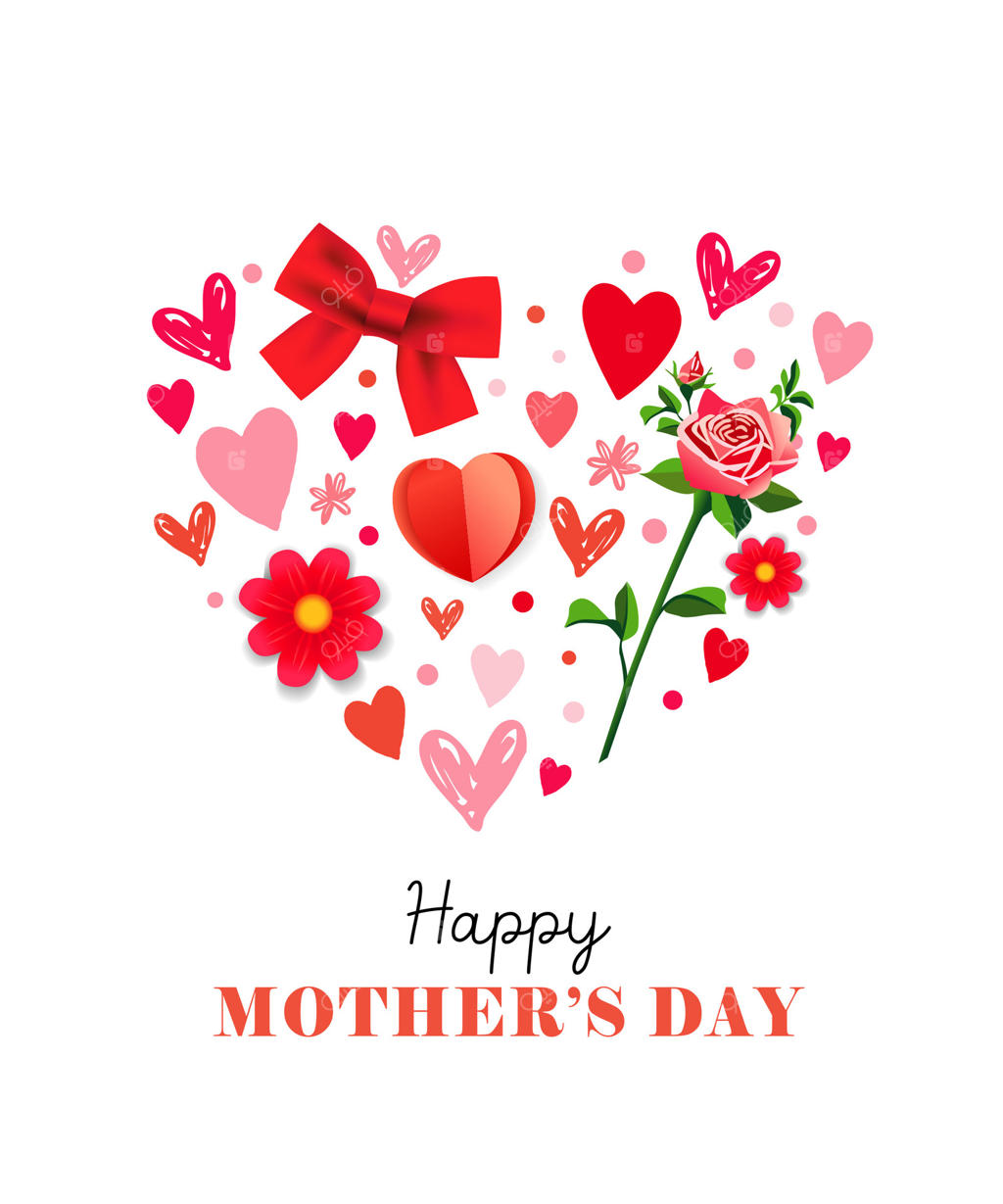 کارت تبریک روز مادر با قلب گل‌های زیبا و خلاقانه