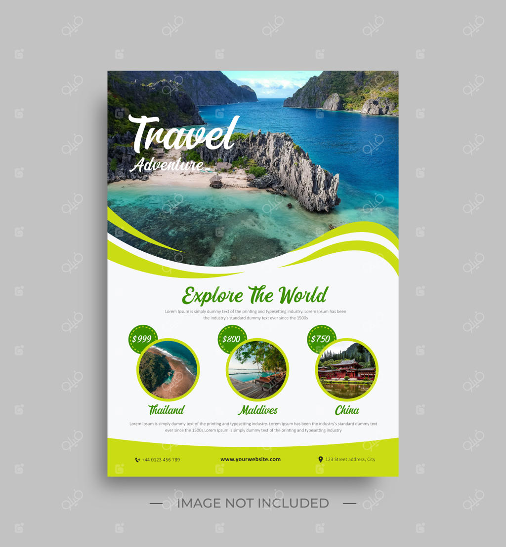 کانسپت طراحی تراکت تخفیف و فروش ویژه سفر