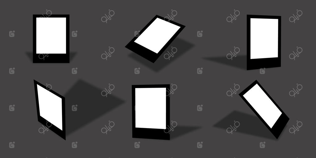 مجموعه‌ای از ماکاپ‌های قاب عکس خالی با نماها و زاویه‌های مختلف