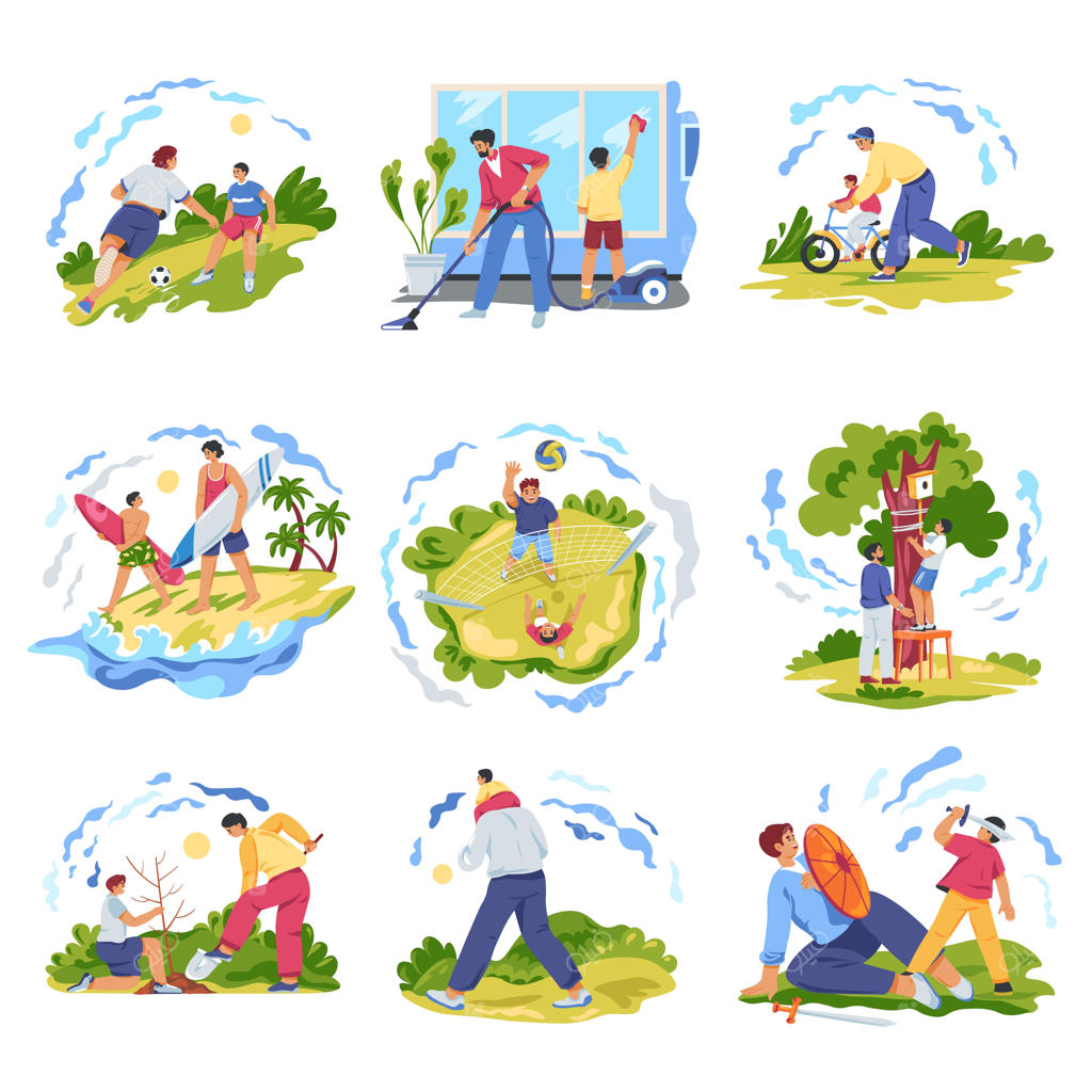 پدر و پسر؛ اوقات فراغت، بازی و فعالیت‌های روزمره با هم