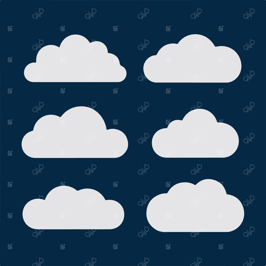 زمینه‌ای آبی با یک ابر سفید و زمینه‌ای آبی دیگر